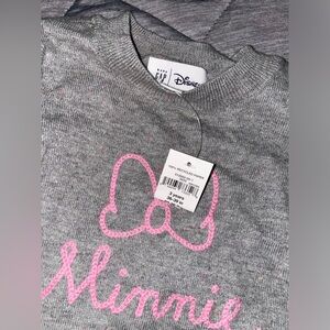 NWT toddler girl baby GAP x Disney Minnie Mouse grey sweater size 3T
